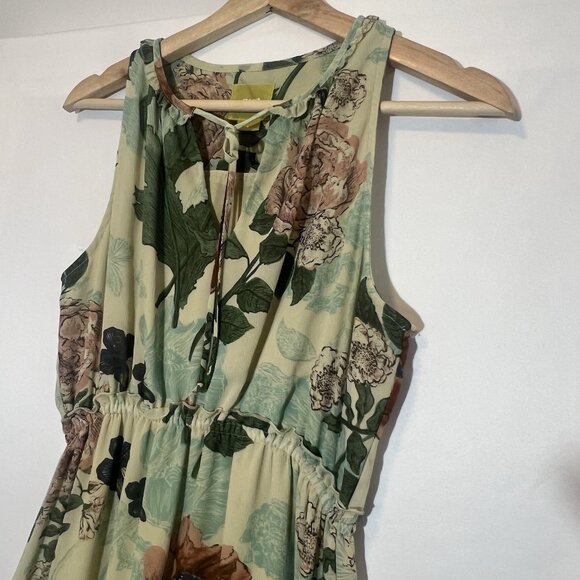 Maeve Anthropologie Ruffled Tiered Maravilla Maxi Dress Size 4 Floral Butterfly - Picture 7 of 11